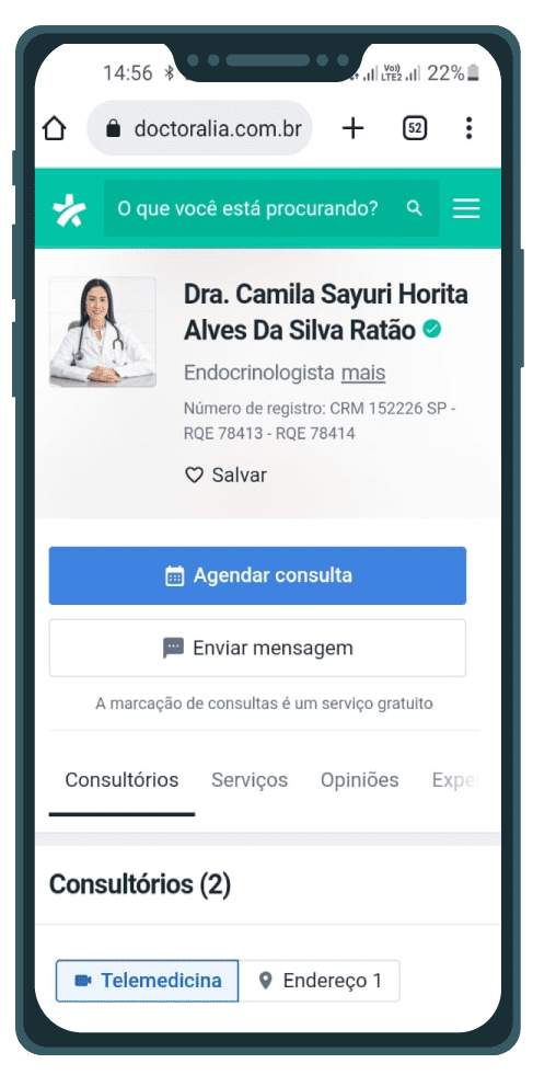 teleconsulta - dra camila sayuri | endocrinologista na vila mariana